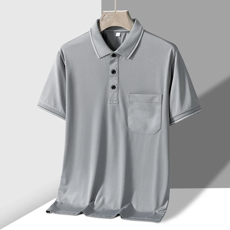 Men's Soft Knit Polo Shirt | Tailored Breathable Comfort Fit 2