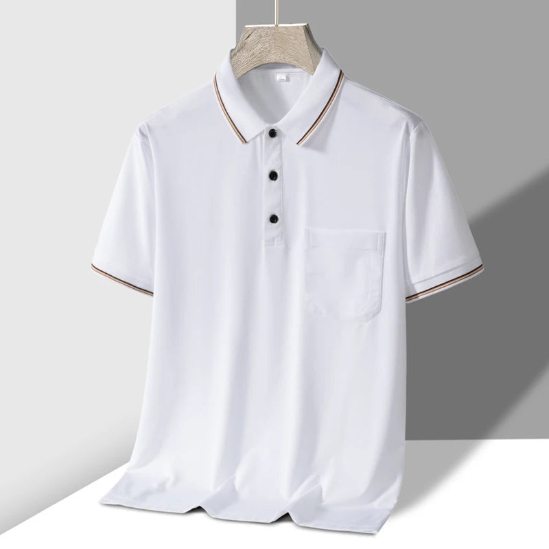 Men's Soft Knit Polo Shirt | Tailored Breathable Comfort Fit 3