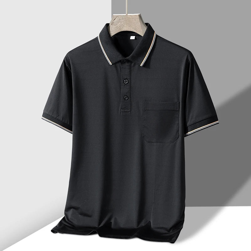 Men's Soft Knit Polo Shirt | Tailored Breathable Comfort Fit 4
