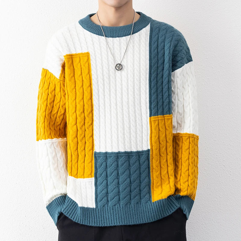 Men's Soft Knit Sweater | Textured Bold Casual Style 4