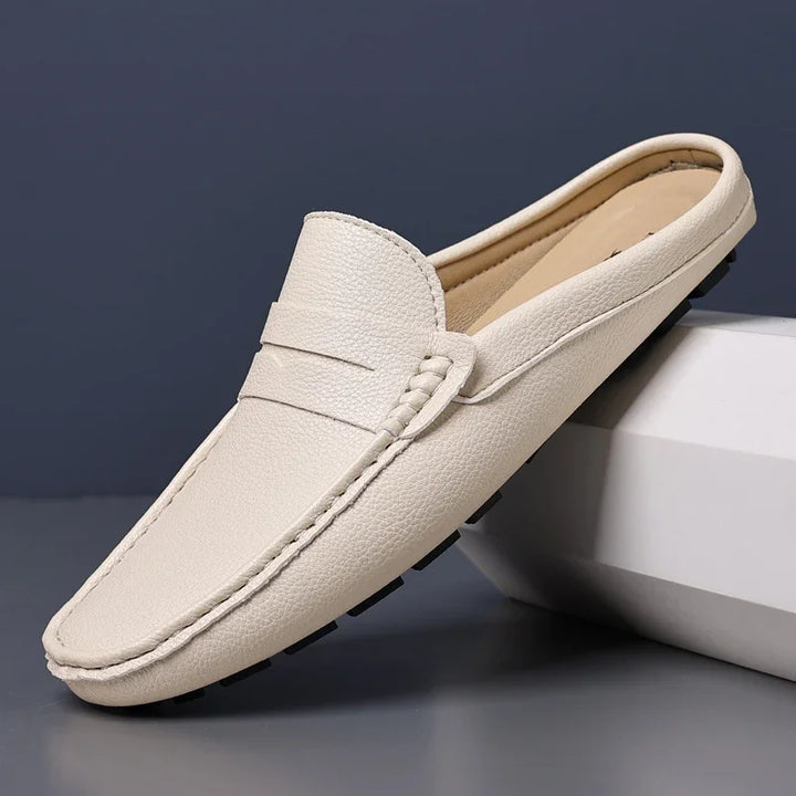 Men's Soft Leather Slip-On Loafers | Comfortable Casual Summer Flats