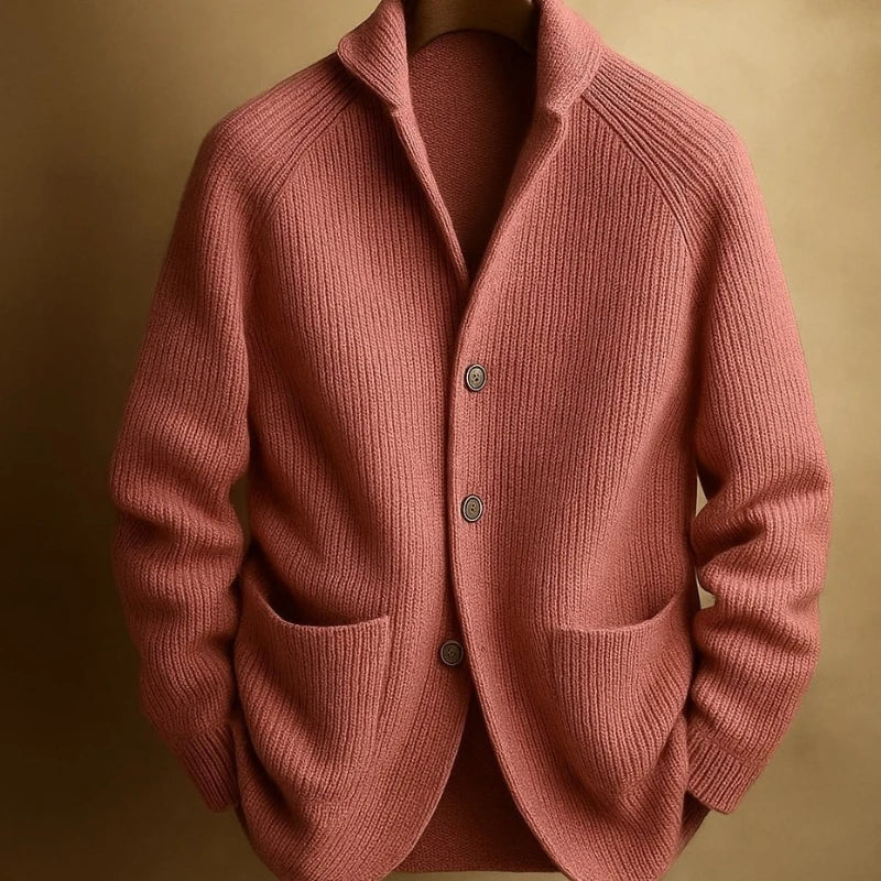 Men's Soft Ribbed Knit Shawl Collar Cardigan Sweater | Timeless Cozy Layer for Effortless Style 2