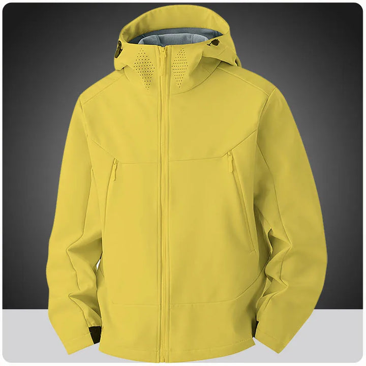 Men's soft shell tactical jacket with waterproof hooded design