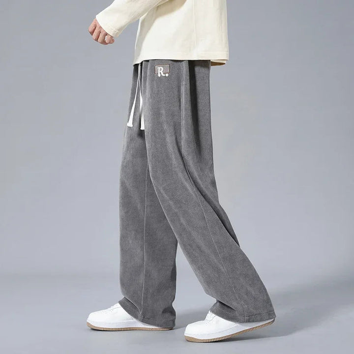 Men's corduroy cargo joggers with relaxed utility pockets