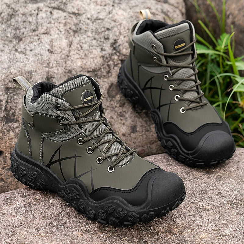 Men's Soft Upper High-Top Hiking Boots | Classic Outdoor Adventure Style 1