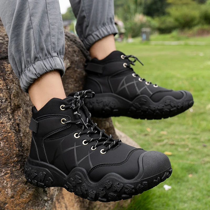 Men's Soft Upper High-Top Hiking Boots | Classic Outdoor Adventure Style 5