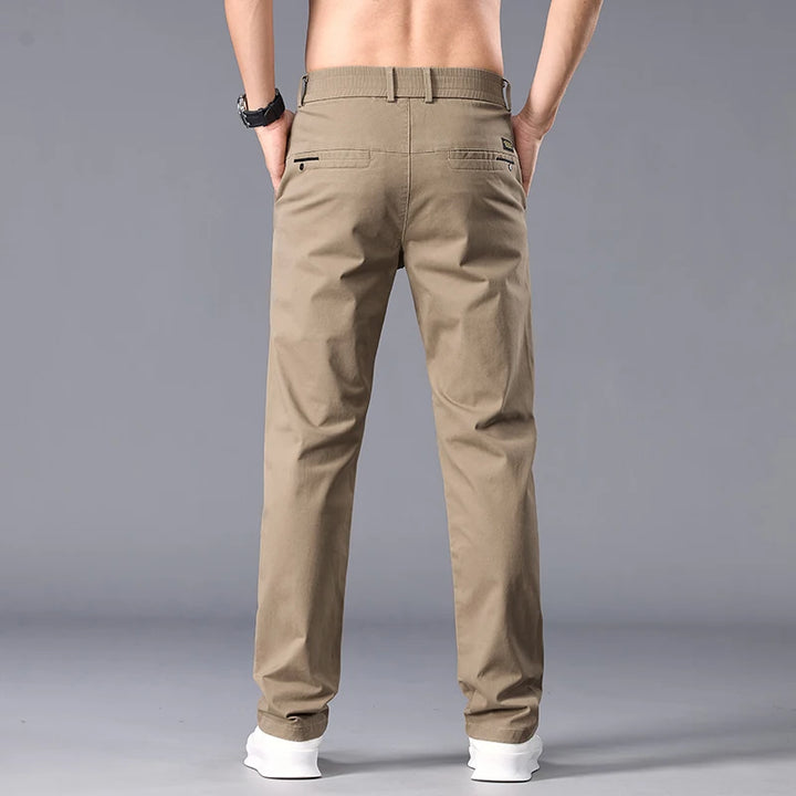 Men's Stretch Cotton Chino Trousers | Refined Casual Autumn Essential 1