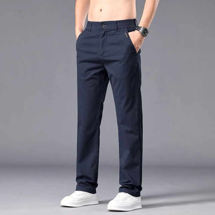 Men's Stretch Cotton Chino Trousers | Refined Casual Autumn Essential 3