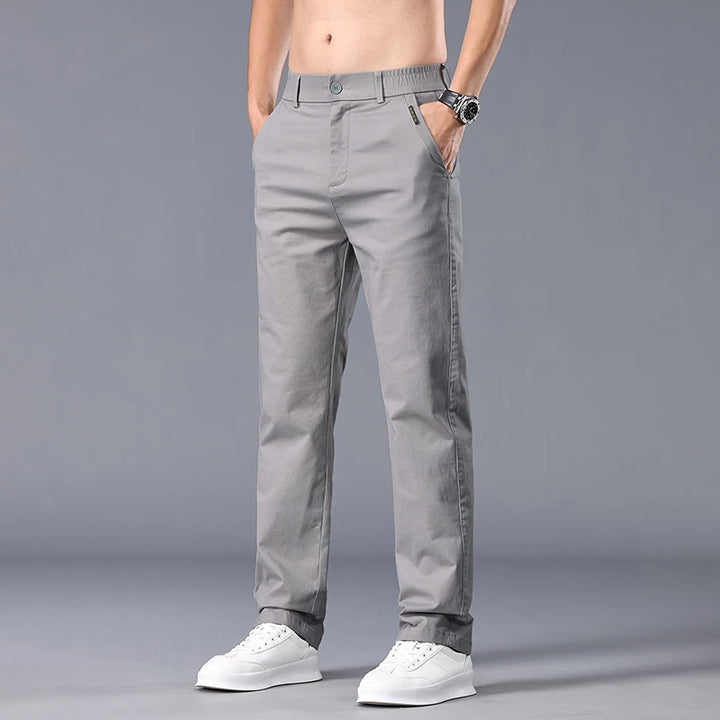 Men's Stretch Cotton Chino Trousers | Refined Casual Autumn Essential 4