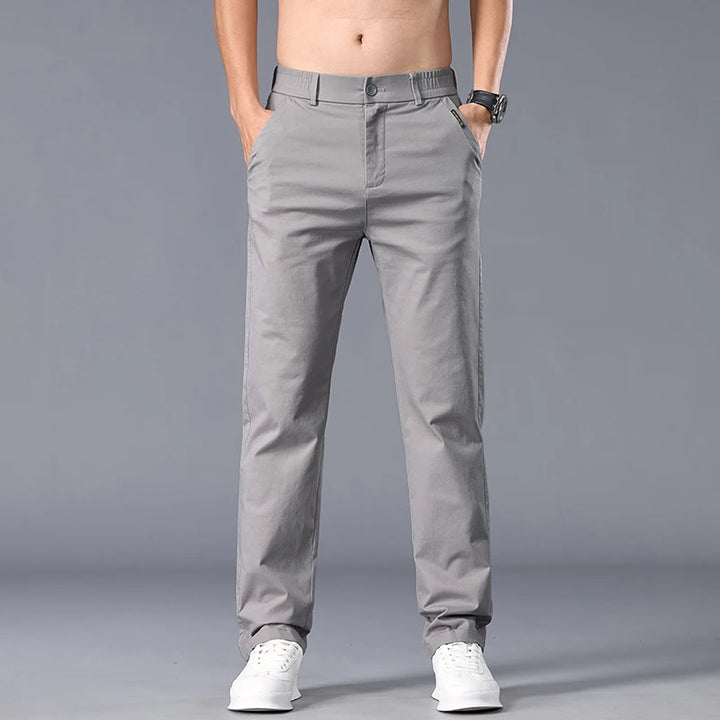 Men's Stretch Cotton Chino Trousers | Refined Casual Autumn Essential 6