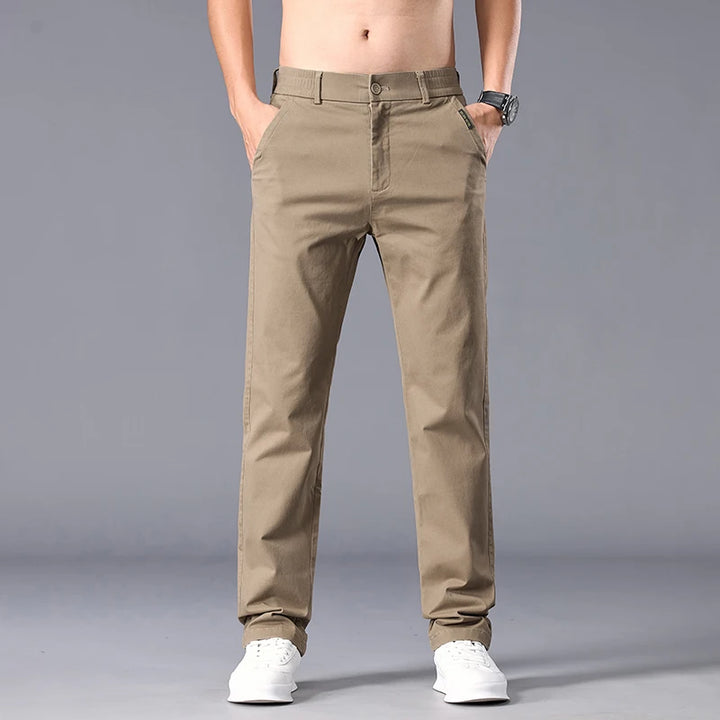Men's Stretch Cotton Chino Trousers | Refined Casual Autumn Essential 7