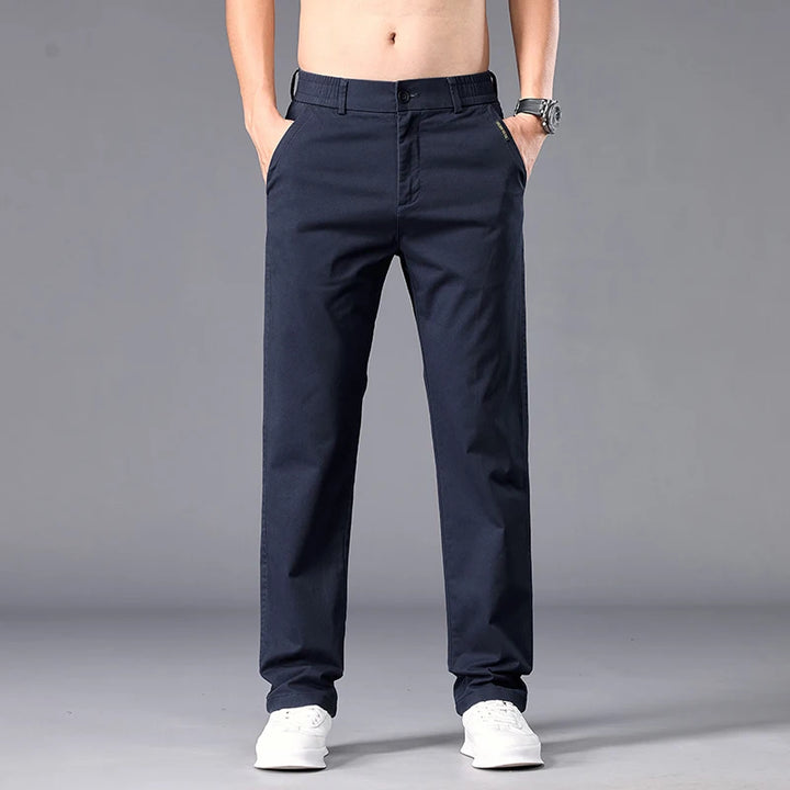 Men's Stretch Cotton Chino Trousers | Refined Casual Autumn Essential 9