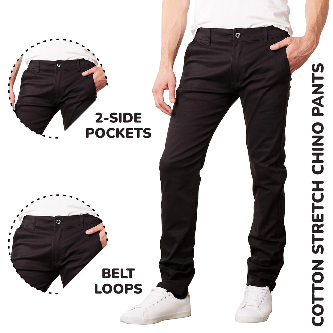 Men's Stretch Cotton Slim Fit Chino Pants | Versatile Everyday Comfort 3