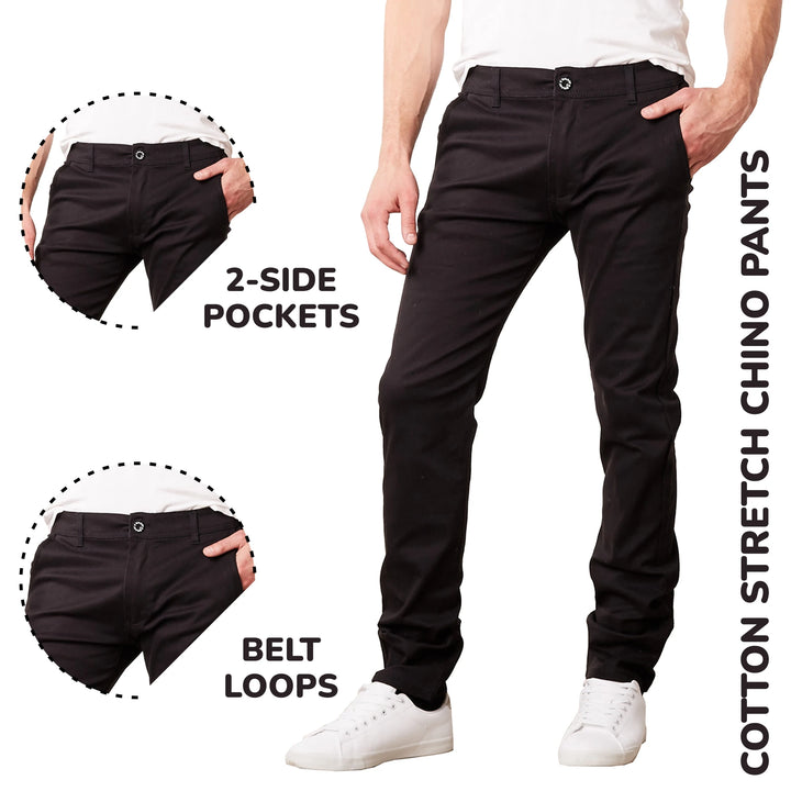 Men's Stretch Cotton Slim Fit Chino Pants | Versatile Everyday Comfort 3