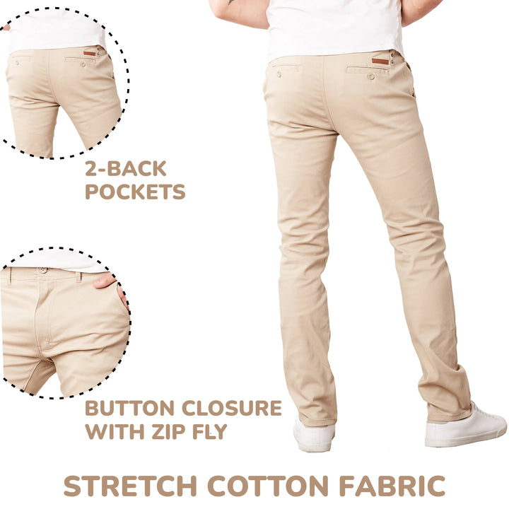 Men's Stretch Cotton Slim Fit Chino Pants | Versatile Everyday Comfort 4