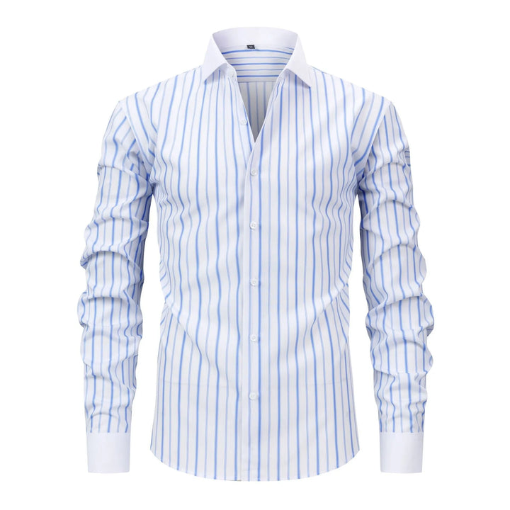 Men's Stretch Polyester Long-Sleeved Shirt | Breathable Casual Spring Essential 2