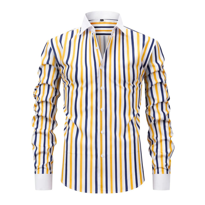 Men's Stretch Polyester Long-Sleeved Shirt | Breathable Casual Spring Essential 4