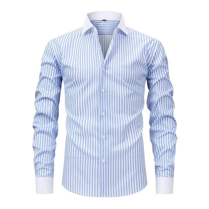 Men's Stretch Polyester Long-Sleeved Shirt | Breathable Casual Spring Essential 5