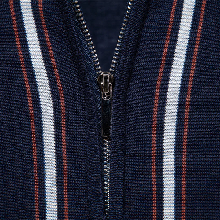 Men's Stripe Cotton Polo Shirt | Stylish Casual Short Sleeve Top