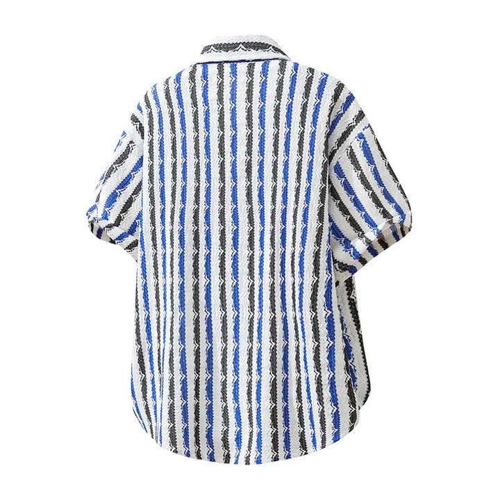 Men's Striped Knit T-Shirt | Vintage Textured Summer Essential 5