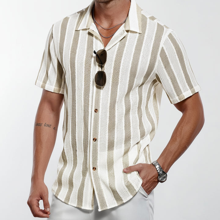 Men's Striped Polyester Cardigan | Stylish Summer Comfort Fit 5
