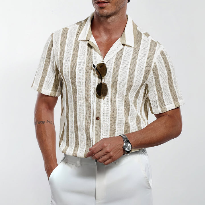 Men's Striped Polyester Cardigan | Stylish Summer Comfort Fit 7