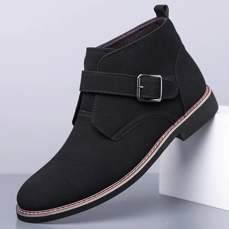 Men's Suede Leather Chelsea Ankle Boots | Stylish Winter Essential 6