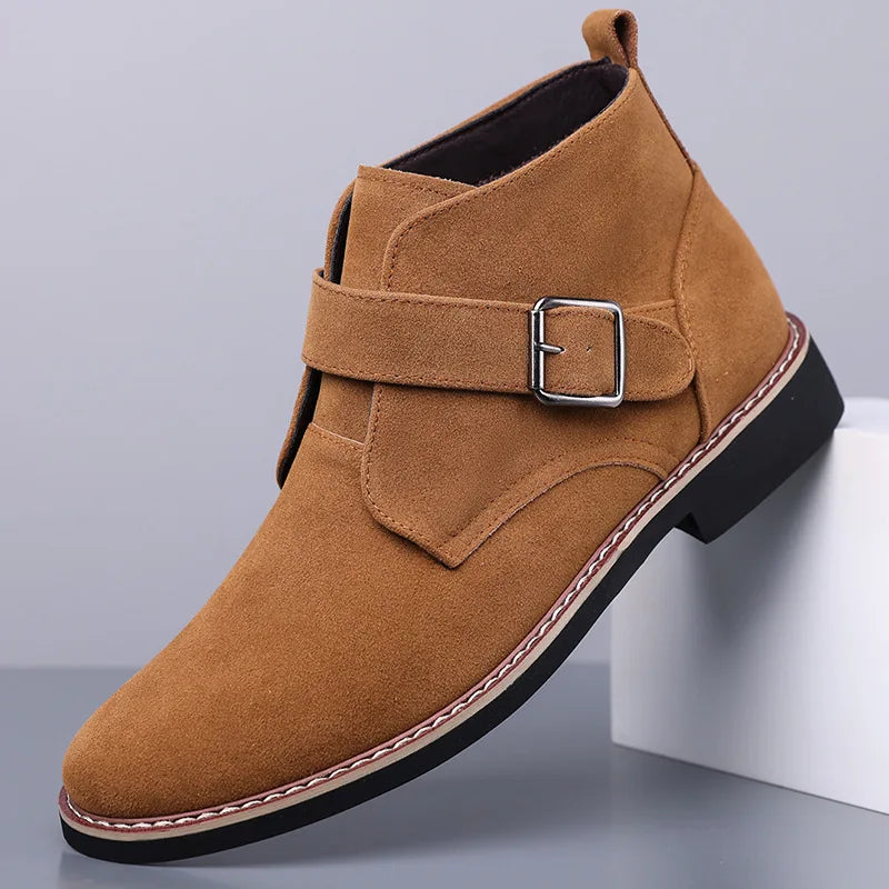Men's Suede Leather Chelsea Ankle Boots | Stylish Winter Essential 8