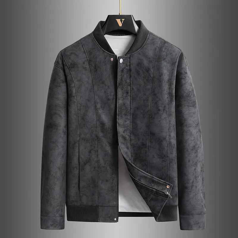 Men's Suede Leather Jacket | Refined Casual Streetwear Style 1