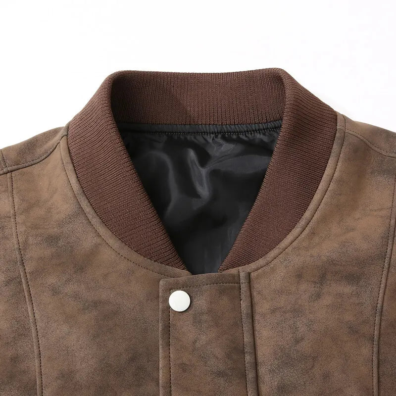 Men's Suede Leather Jacket | Refined Casual Streetwear Style 4