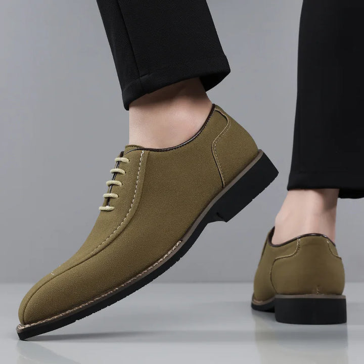 Men's Suede Leather Oxford Shoes | Elegant Patchwork Formal Design 5