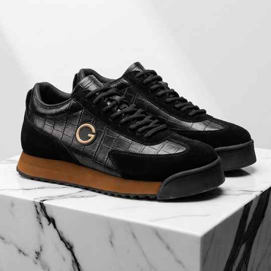 Men's Suede and Leather Sneakers | Vintage-Inspired Runner Style 0