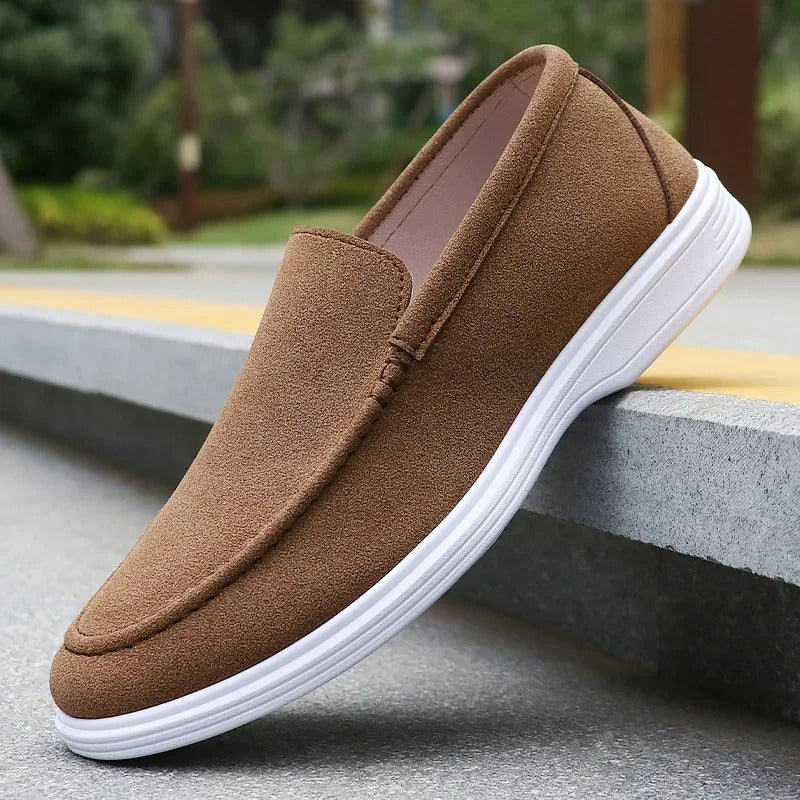Men's Sueded Cotton Slip-On Loafers | Polished Comfort Fit 1
