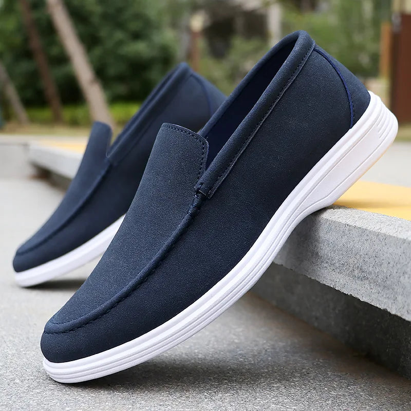 Men's Sueded Cotton Slip-On Loafers | Polished Comfort Fit 2