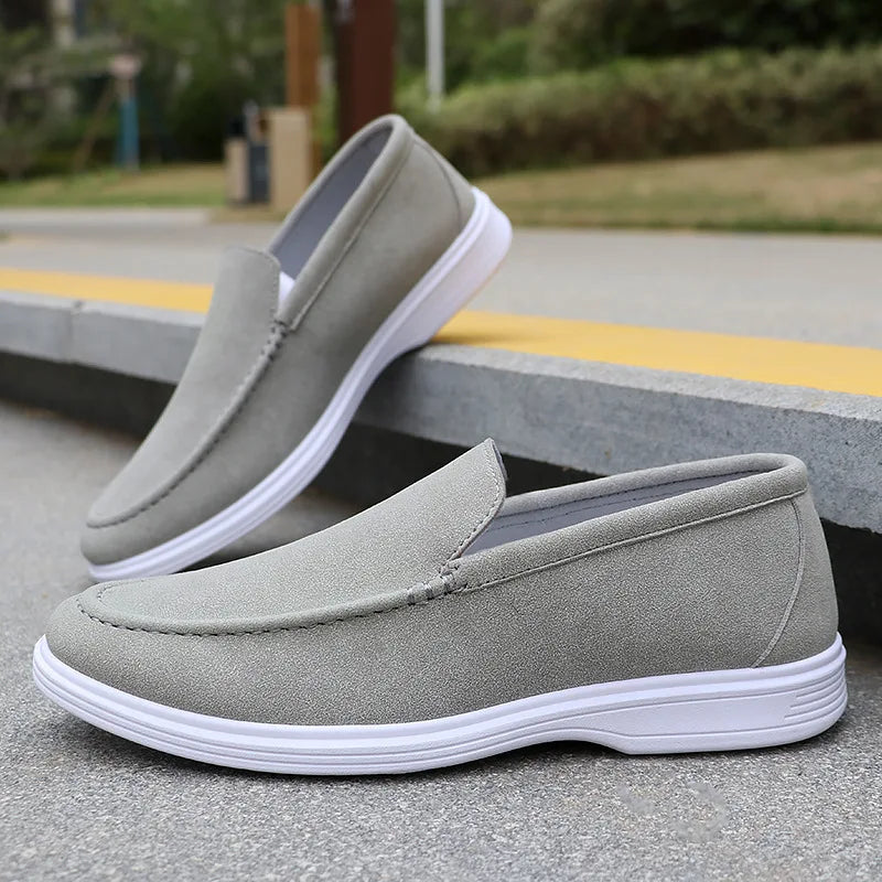 Men's Sueded Cotton Slip-On Loafers | Polished Comfort Fit 5
