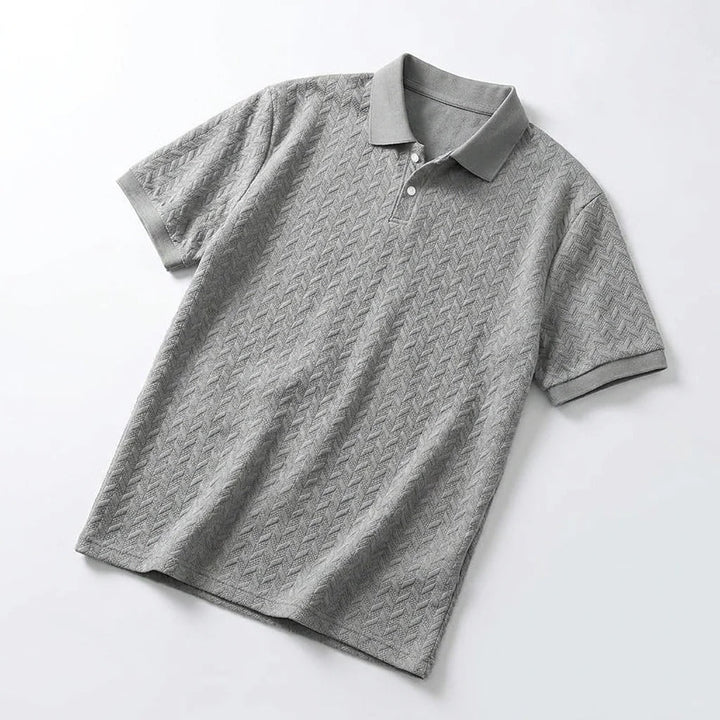 Men's Textured Cable-Knit Polo Shirt | Refined Classic Layering Essential 2