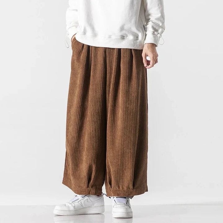 Men's Textured Corduroy Pants | Oversized Comfort Fit 2