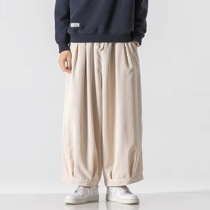 Men's Textured Corduroy Pants | Oversized Comfort Fit 3