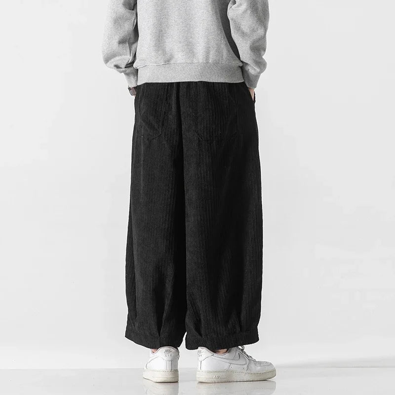 Men's Textured Corduroy Pants | Oversized Comfort Fit 4