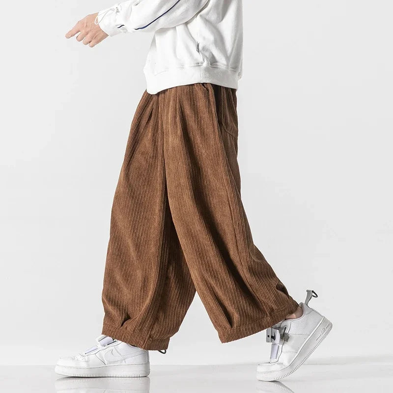 Men's Textured Corduroy Pants | Oversized Comfort Fit 7