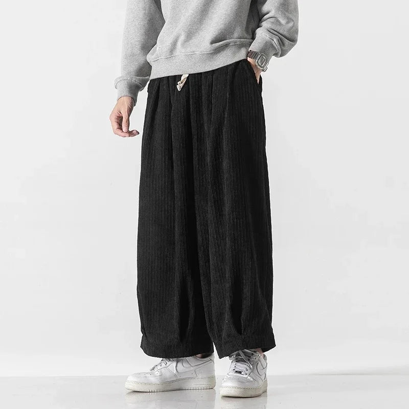 Men's Textured Corduroy Pants | Oversized Comfort Fit 8