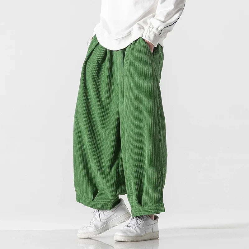 Men's Textured Corduroy Pants | Oversized Comfort Fit 9