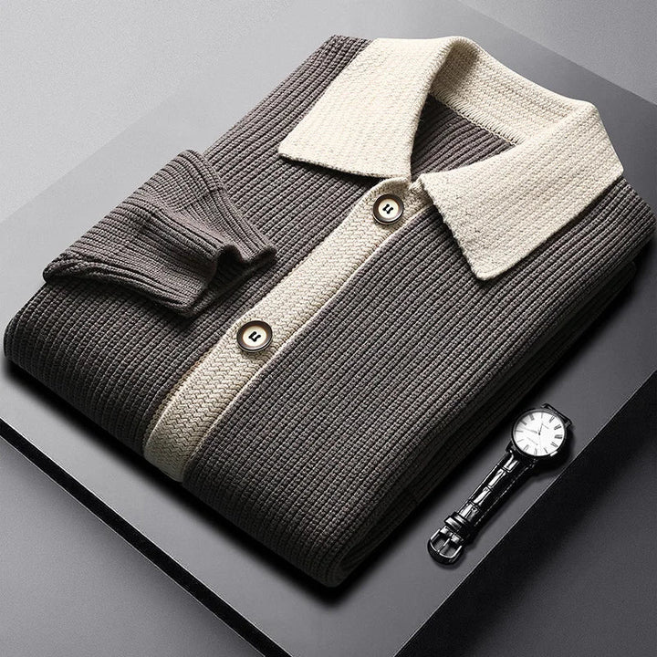 Men's Textured Knit Cardigan | Refined Tailored Layering Essential 3