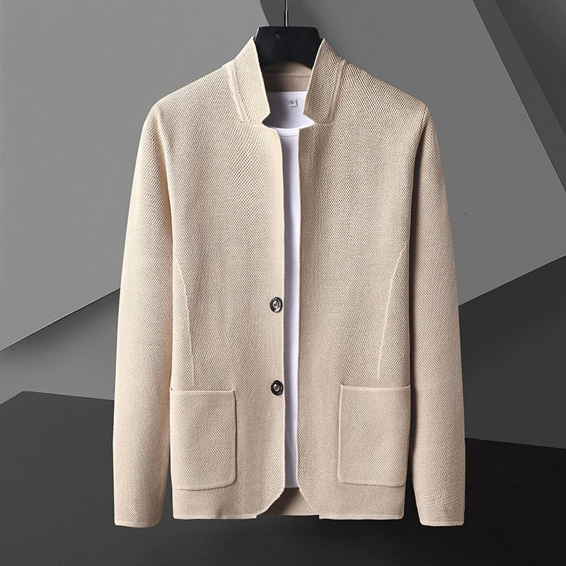 Men's Textured Knit Jacket | Sleek Breathable Urban Essential 1