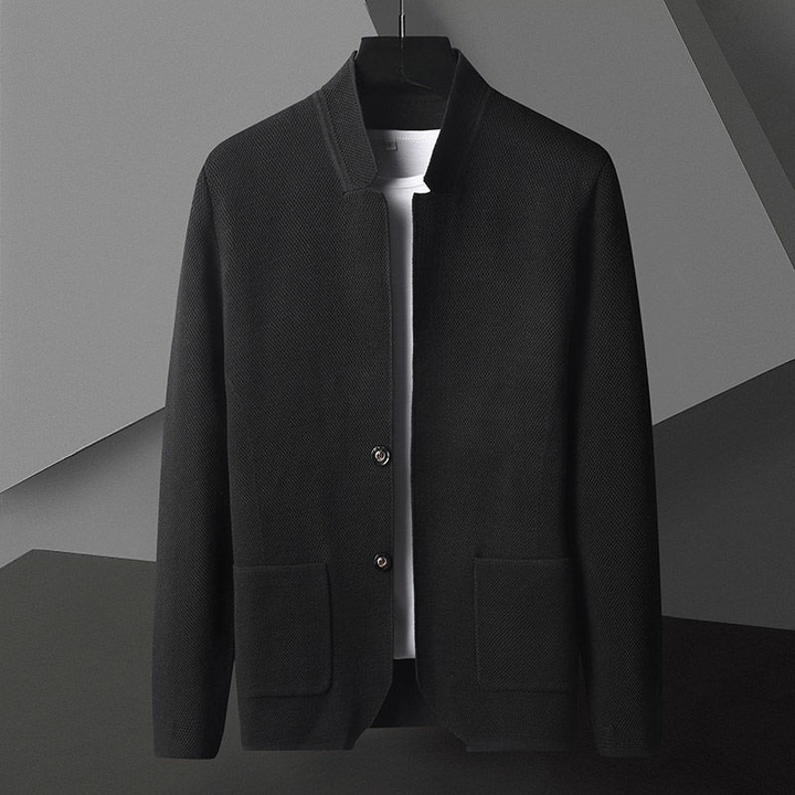 Men's Textured Knit Jacket | Sleek Breathable Urban Essential 2
