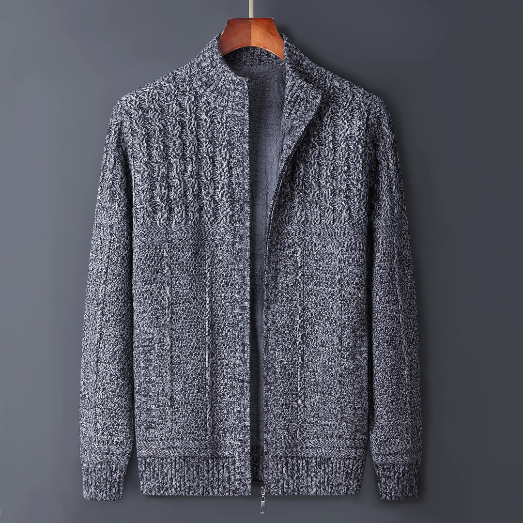 Men's Textured Knit Jacket | Structured Casual Comfort Layer 2