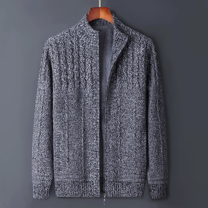 Men's Textured Knit Jacket | Structured Casual Comfort Layer 2