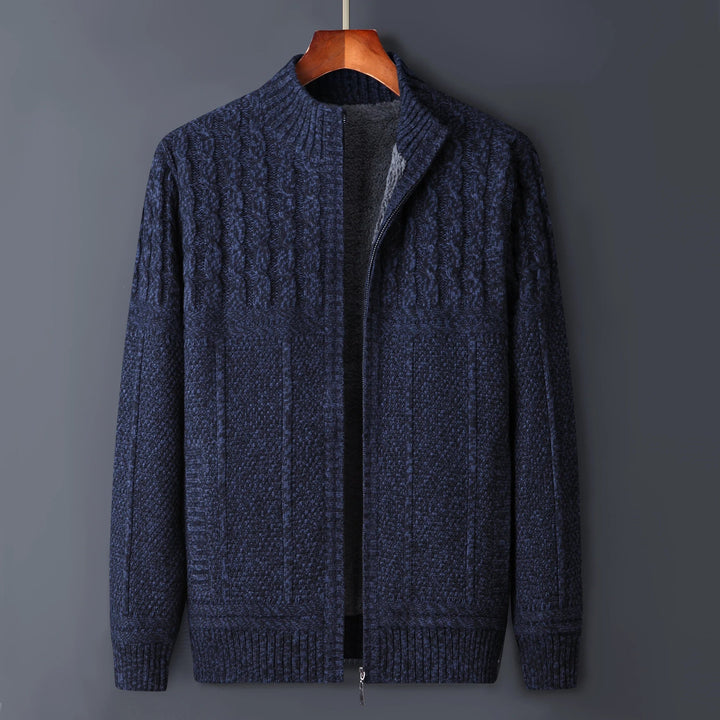 Men's Textured Knit Jacket | Structured Casual Comfort Layer 3