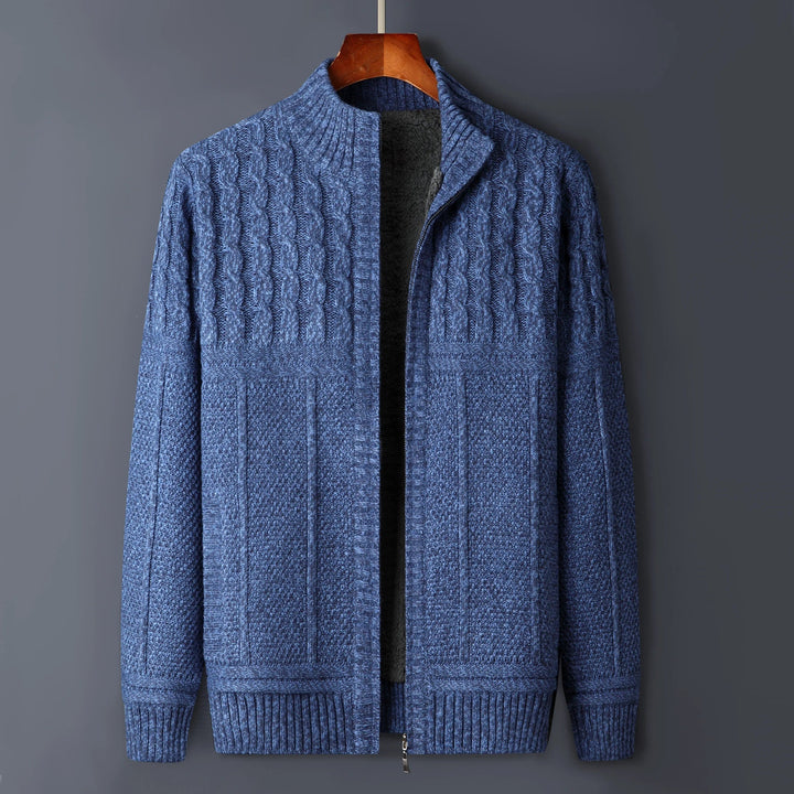 Men's Textured Knit Jacket | Structured Casual Comfort Layer 4