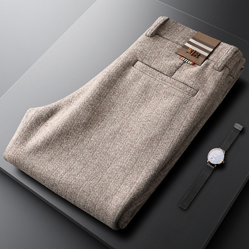 Men's Textured Tailored Trousers | Refined All-Day Comfort Fit 1